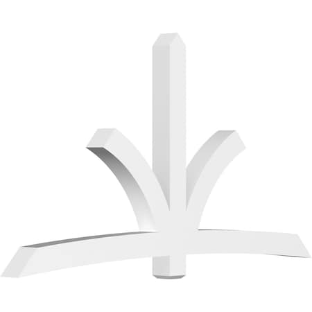 Ekena Millwork Davenport Architectural Grade PVC Gable Bracket, 108"W x 58 1/2"H x 6"D x 6"F, 13/12 Pitch GBP108X59X0606DAV00